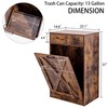 Zvyteay 13 Gallons Tilt Out Trash Can Cabinet, Wooden Trash