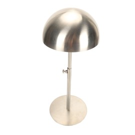 BAOFUYA Hat Stand, Portable Wig Head Holder, Height Adjustable, Vintage DIY Wig Stand, Stainless Steel Hat Rack Stand for Storing Multiple Hats (Silver)