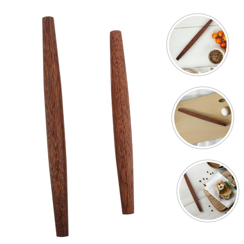 Gatuida 2pcs Wooden Rolling Pin Dough Roller for Essential Baking