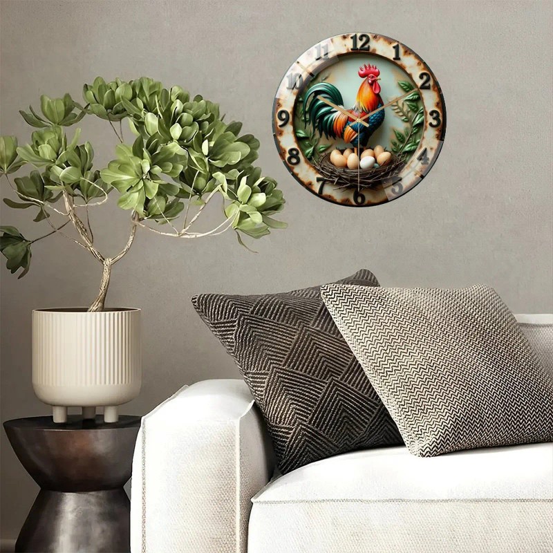 12 Inch Round Wall Clock that Arrives in Pristine Condition,
