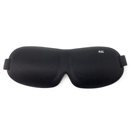 Shaped 3D Sleep Eye Mask Deep Contoured - Gift for Man or Woman, Deep Contoured Shape, Comfortable Lightweight Sleeping Mask for Travel, Shift Work or Plane Journey MSC – Black1Shaped