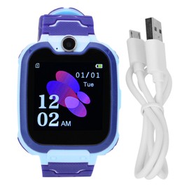 Taking Pictures, Alarm Clock Watch Kid Phone Watch SOS Emergency Call Lighting Watch(Blue)