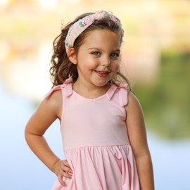 FROG SAC Unicorn Knot Headbands for Girls - Knotted Rainbow Beaded Head Bands for Kids, Toddler Hair Band Accessories, Little Girl Hairbands, Easter Basket Fillers, Stocking Stuffers