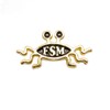 'Shapely' Flying Spaghetti Monster Lapel Pin - bright gold finish