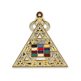 JEVVY CRAFTS Masonic Royal Arch Past High Priest Gold-Platted Collar Jewel For Freemason