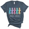 Queen Elizabeth Illustration Shirt Unisex 4X-Large Indigo Blue