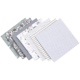Pack of 7 Fabric 50 x 50 cm Substanc Cotton Fabric for Sewing Children's Textiles Patchwork Fabrics Package Cotton Cloth Bundle for Quilting Sewing DIY & Quilt Beginners Fabric Scraps for Sewing