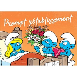 Postcard The Smurfs, Smurfette Prompt rétablissement (15x10cm)