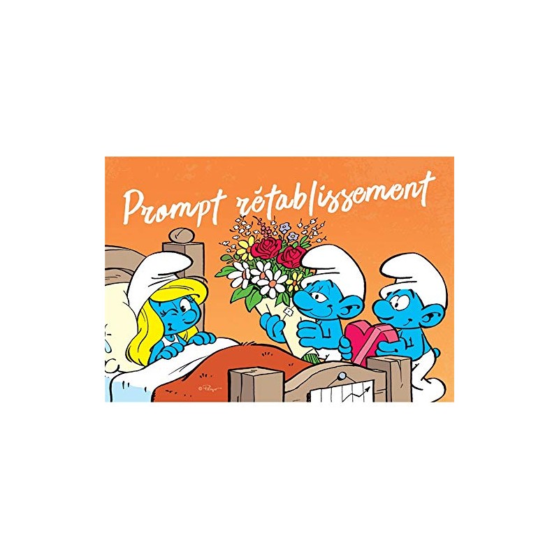 Postcard The Smurfs, Smurfette Prompt rétablissement (15x10cm)