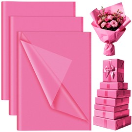 PLULON 60 Sheets Hot Pink Tissue Paper Bulk for Gift Bags, 14 x 20 Inches Gift Wrapping Tissue Paper Art Crafts Stuffing Floral Packaging Birthday Wedding Graduation Party Decorations