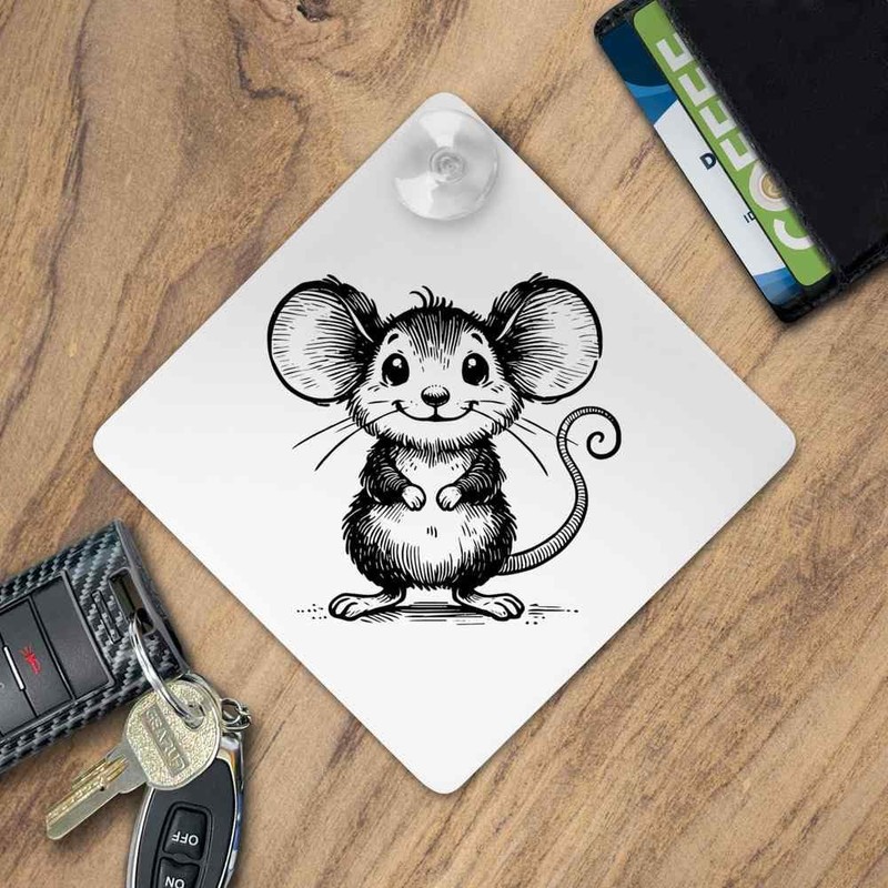 'Happy Baby Mouse' Suction Cup Car Window Sign (CG00028230)