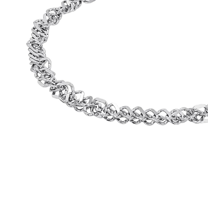 Amor 383059 Women's Bracelet 925 Singapore Sterling Silver Rhodium-Plated 19