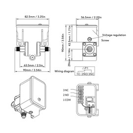 Candeon Adjustable Differential Pressure Switch, 6-100KPa Differential Pressure Flow Switch for Air, Oil, Water, 2-Wire Differential Pressure Switch for Water Filters, Pumps, Heat Exchangers