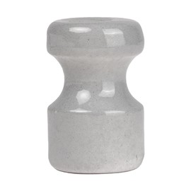 Fanton Grey Ceramic Insulator Set of 6 Insulators Diameter 16mm H 25mm for Vintage Silk Cable Installations Complete with Brass Plated Screws 89030GR