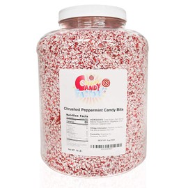 Sarah's Candy Factory Crushed Peppermint Candy Pieces Bits in Jar, 10 Lbs