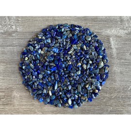Wholesale Natural Semi Tumbled Lapis Lazuli Gemstone Chips, Crushed Mini Crystals, Undrilled Crystal Chips (Lapis Lazuli, 0.25 Pound)