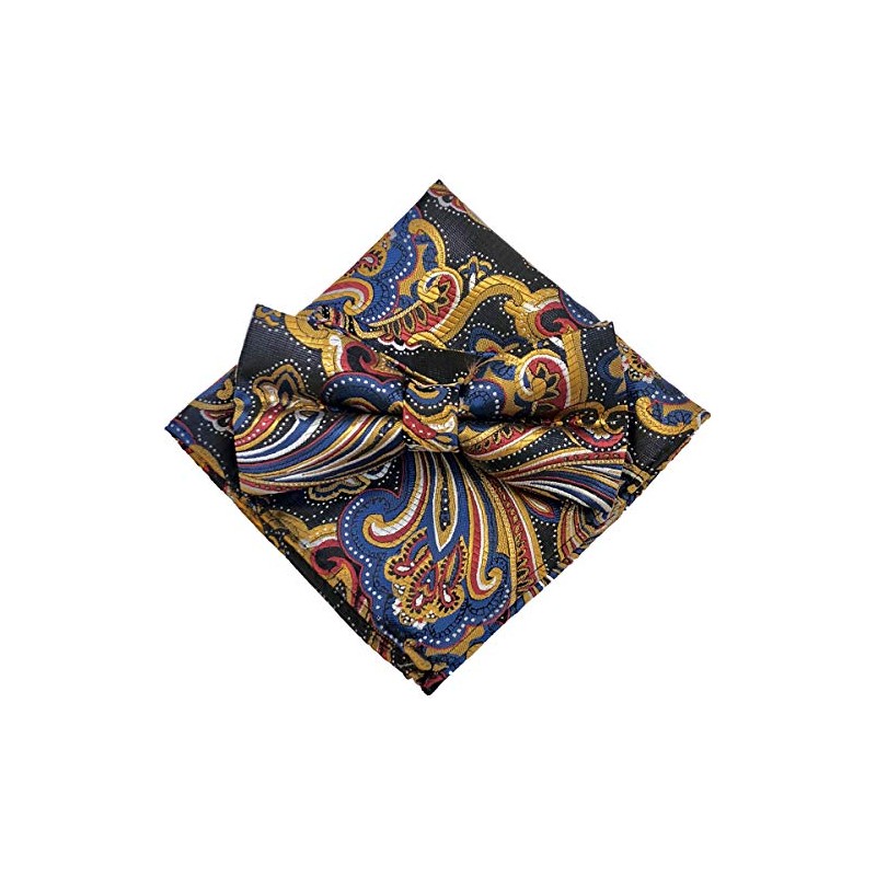 Paisley Colorful Multi [Bow Tie & Pocket Square] 2-Piece Set,