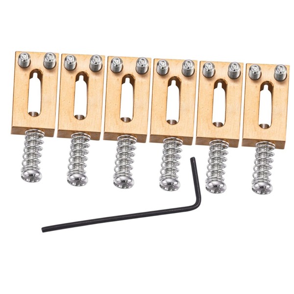 CORHAD 6pcs Electric Guitar Bridge Saddle Guitar Bridge Saddles Replacement