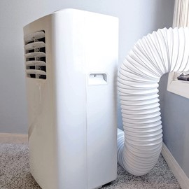 FUBININA 80" Portable Air Conditioner Hose, AC Hose with 5.9" Diameter, Anti-Clockwise Thread AC Exhaust Hose for Portable AC Vent Replacement Tube Compatible with LG Air Conditioner Part