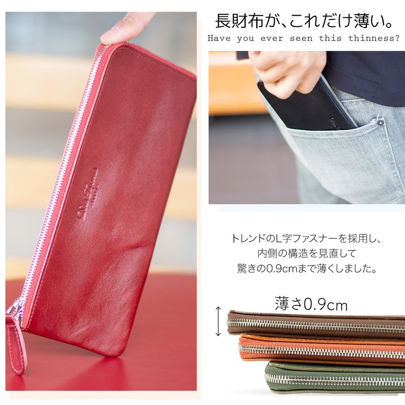 Dom Teporna Italy Two-Sided Zippered Wallet Genuine Leather Italian Leather