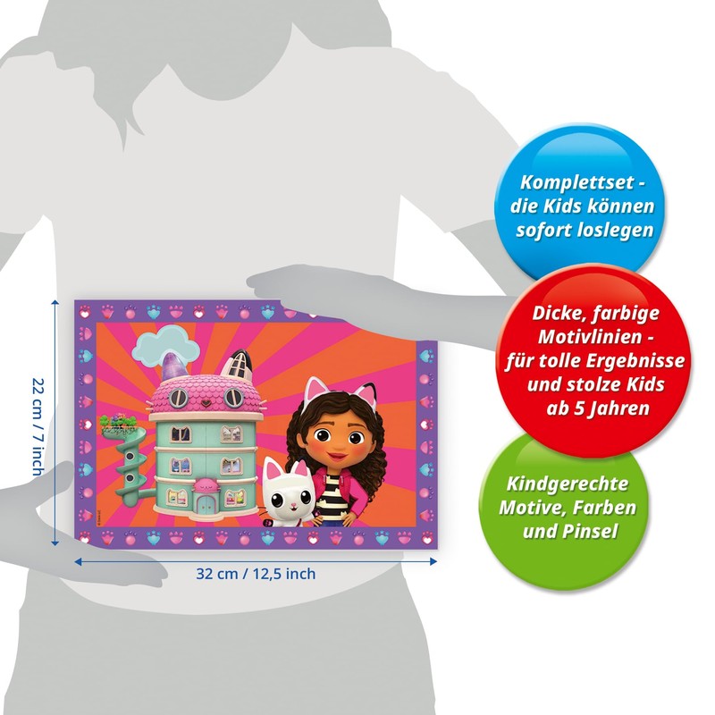 Ravensburger Painting by Numbers 23754 Gabby's Dollhouse Children 5 -