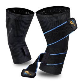 JIUFENTIAN Knee Braces for Men for Arthritis Knee Pain (1Pair) Adjustment Knee Support for Women-Compression Knee Sleeve for Knee Pain, Arthritis,Sports and Working Out (1Pair)(3X-Large)