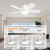 JSAITEE Ceiling Fans with Lights, 42 Inch Low Profile Ceiling