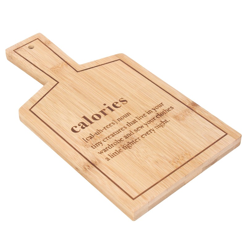 Eco-Friendly Bamboo Serving Board | Fun Calories Spin | Food