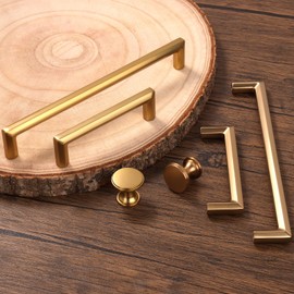 Vicycmc Champagne Bronze Zinc Alloy Solid Cabinet Pulls 7-1/2 Inch(192mm) Hole Center,Dresser Cabinet Handles Luxury Cabinet Pull Hardware for Bedroom, Kitchen 6 Pack 2401