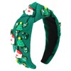 Gmmidea Christmas Jeweled Headbands for Women Girls Festive Christmas Hair