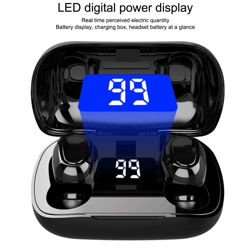 L21Pro Digital Display Wireless Bluetooth 5.0 Earphone InEar Binaural Sports