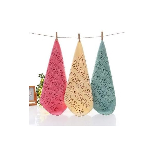 4 Rabbit Soft Microfiber Baby Infant Newborn Washcloth Bath Towel