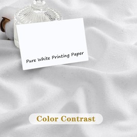 OWENIE Colin Kitchen White Curtains 54 Inch Length for Bedroom Living Room 2 Panels Set, Semi Sheer Light Filtering Cotton Linen Textured Curtains Rustic Style Farmhouse Drapes, 2 Panels, 42x54 Inch