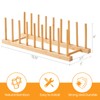 Worthyeah Bamboo Dish Dying Rack - Pot Lid Plate Organizer
