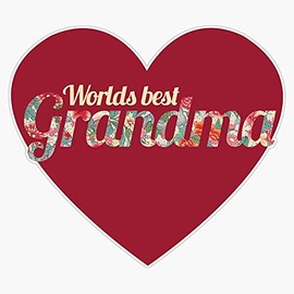 Magnet Worlds Best Grandma Magnet Bumper Sticker Car Magnet Flexible Reuseable Magnetic Vinyl 5"