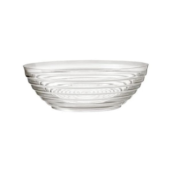 10 Quart Clear Ringed Round Plastic Bowl – Disposable Large