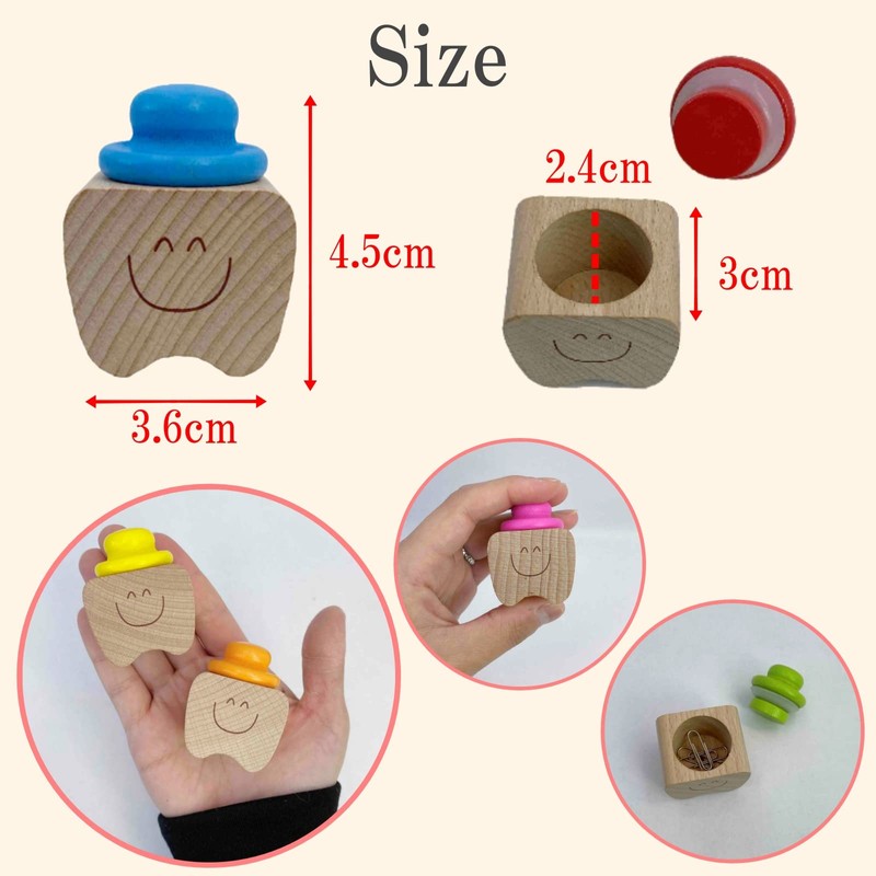 Lunari Baby Teeth Case, Wooden, Compact, Teeth Case, Baby Teeth,