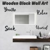 Bathroom Wall Art, Bathroom Quotes Wall Stickers, Breathe Relax Soak