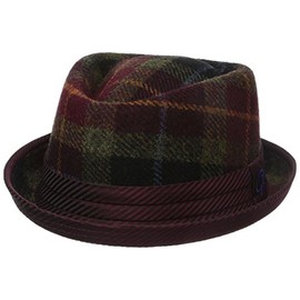 Robert Graham Headwear Men's Casino Royale Fedora, Burgundy, Medium