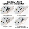 Stainless Steel Mortice Sash Lock, 85MM Center 35MM Backset Door
