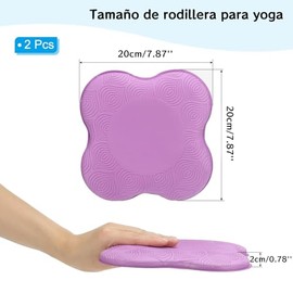 Rodilleras de Yoga 2 Piezas, Almohadilla para Rodillas Antideslizante, Knee Pad Yoga 2 cm Grueso, Soporte para Rodillas y Codos, 20cm x 20cm, Protecci