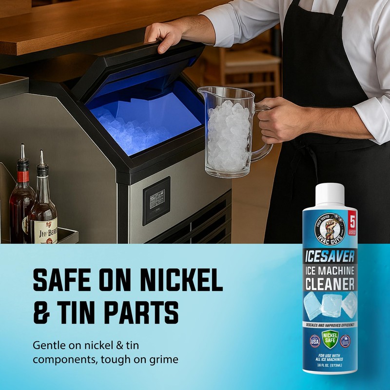 HVAC Guys Ice Machine Cleaner and Descaler 16oz (5 Uses)