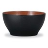 Yamanaka Lacquer Natural Range Keyaki Wood Grain Bowl, Small, Black
