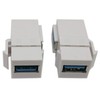 USB 3.0 Keystone Jack Inserts, zdyCGTime (2-Pack)90 Degree Right Angled