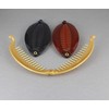 3 banana combs Gold Brown Black set pack 3 small