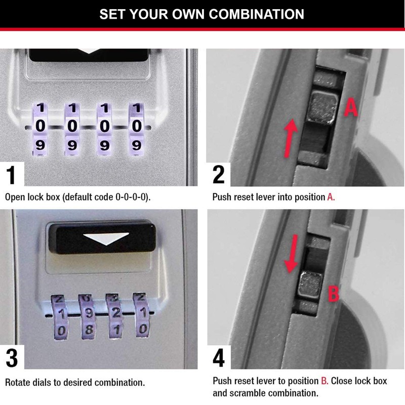 MASTER LOCK Portable Light Up Dial Key Safe with Shackle,