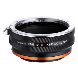 K&F Concept Lens Mount Adapter EOS-NEX IV IV Manual Focus Compatible with Canon (EF/EF-S) Lens and Sony E Mount Camera Body, Not Auto-Focus