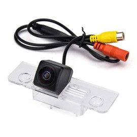 aSATAH AHD/CVBS Car Rear/Front View Camera Fisheye Lens License Plate with RCA Cable & Vehicle Cam for Ford Mondeo MK2 MK3 /Fusion/Fiesta ST/Classic/Ikon/Flex/Taurus &170° Wide-Angle Backup Camera