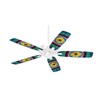 Tie Dye Circles and Squares 101 - Ceiling Fan Skin