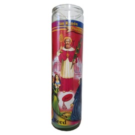 Staci19 San Ramon Green Perfumed Pillar Devotional Candle